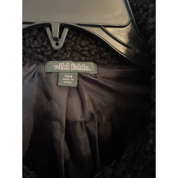 Wild fable, Teddy bomber coat, black XS/S - Picture 4 of 7